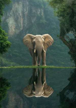 Portrait d'Éléphant de la Jungle