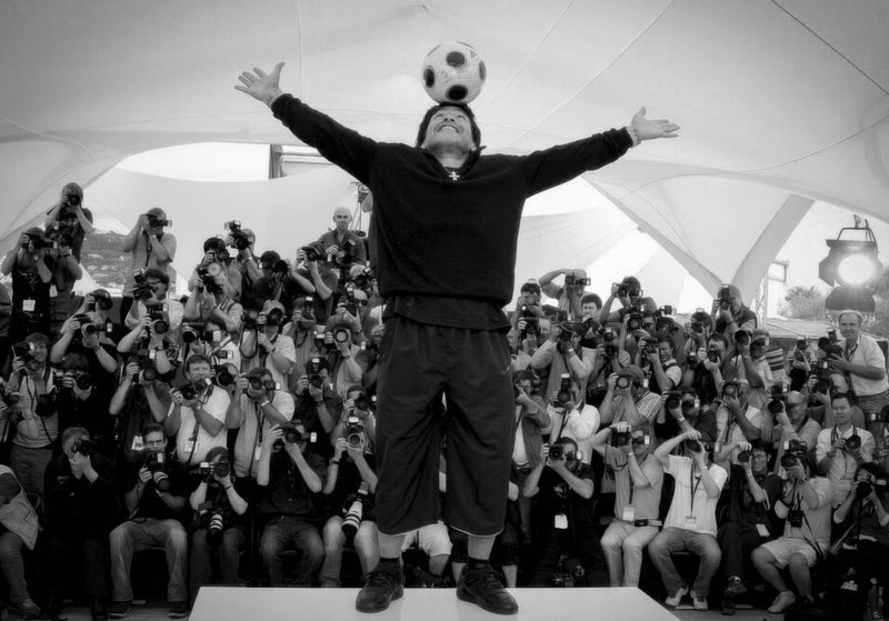 Diego Maradona Cannes (2008) - Schwarzweißfotografie