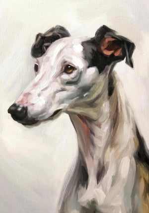 Greyhound Hund Gemälde