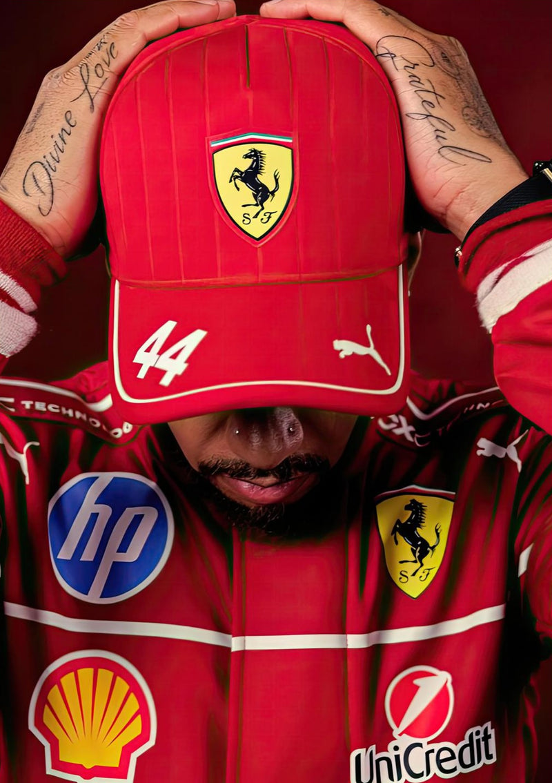 Lewis Hamilton - 44 Rote Ferrari Mütze