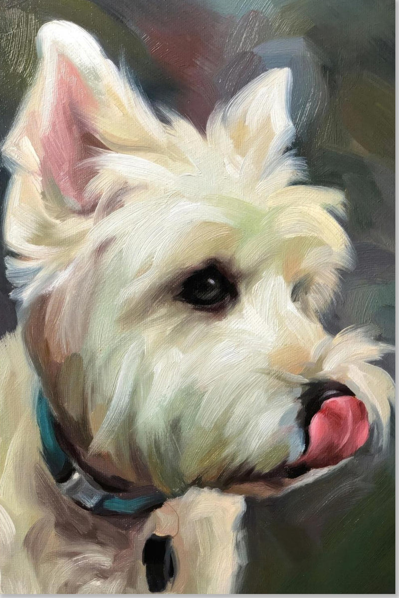 Dipinto di cane Westie