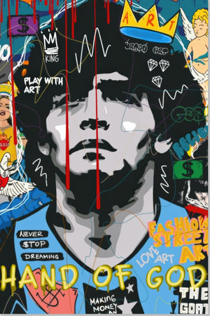 Diego Maradona Vintage Pop Art