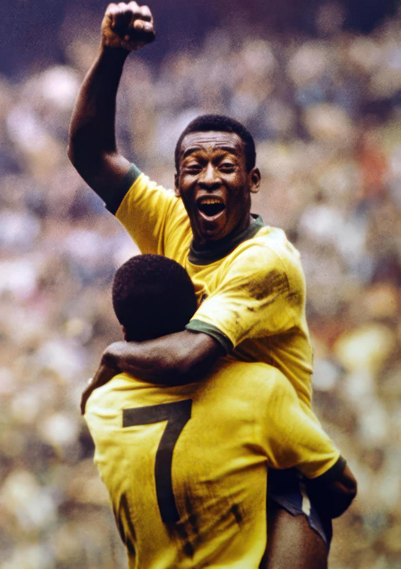 Célébration de Pelé - Coupe du Monde 1970 Brésil contre Italie
