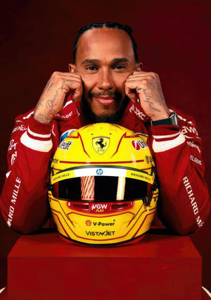 Lewis Hamilton Casque Jaune (2025)