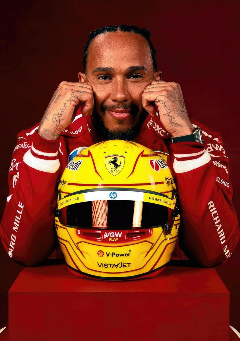 Lewis Hamilton Yellow Helmet (2025)