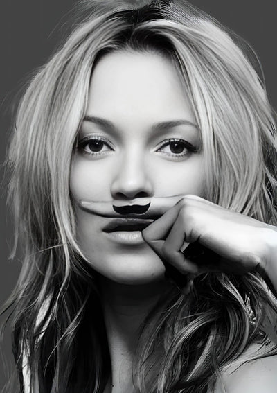 Kate Moss Moustache