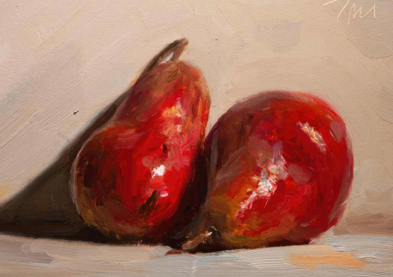 Zwei rote Birnen