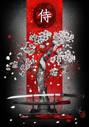 Cherry Blossoms & Katana