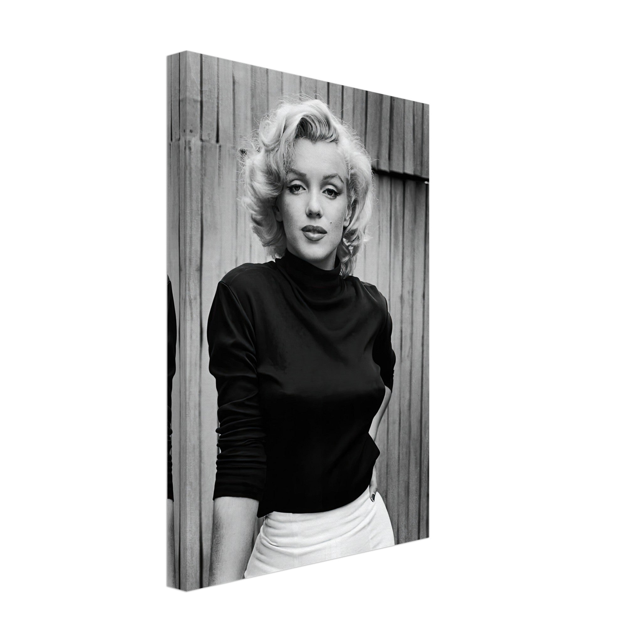 Marilyn Monroe black-and-white portrait canvas for elegant home and office décor.