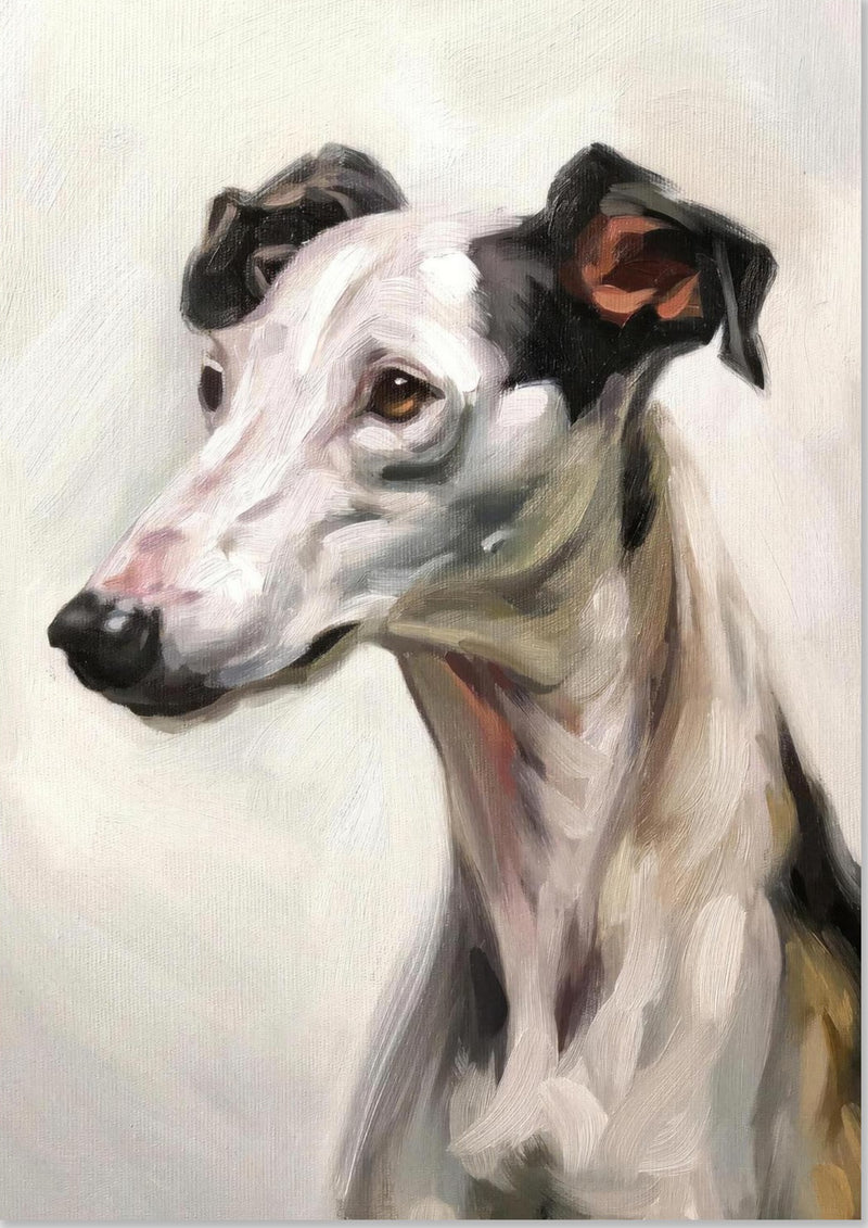 Greyhound Hund Gemälde