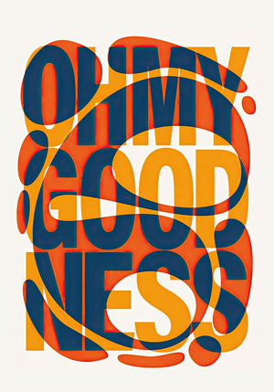 Åh min Gud Abstrakt Typografi