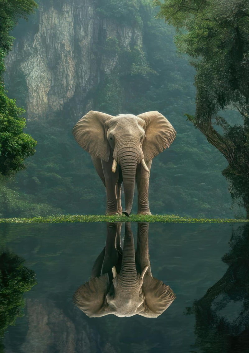 Dschungel-Elefant-Porträt