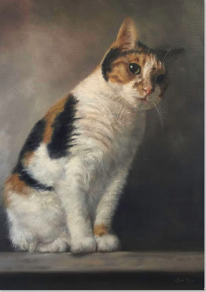 Realistisches Katzenporträtgemälde