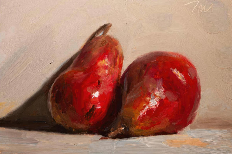 Zwei rote Birnen