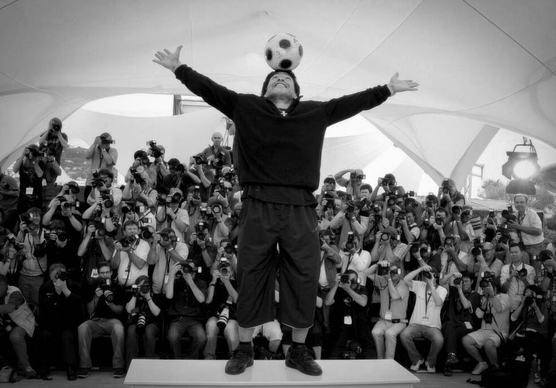 Diego Maradona Cannes (2008) - Schwarzweißfotografie