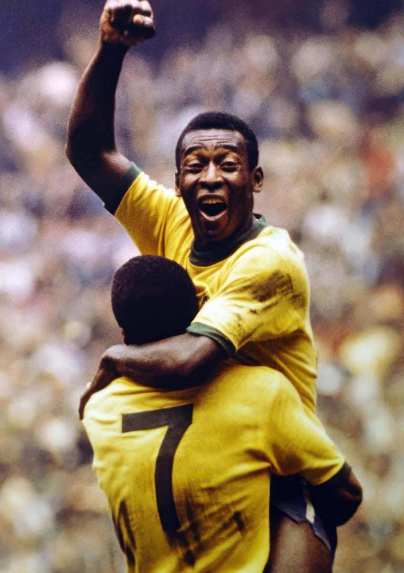 Célébration de Pelé - Coupe du Monde 1970 Brésil contre Italie
