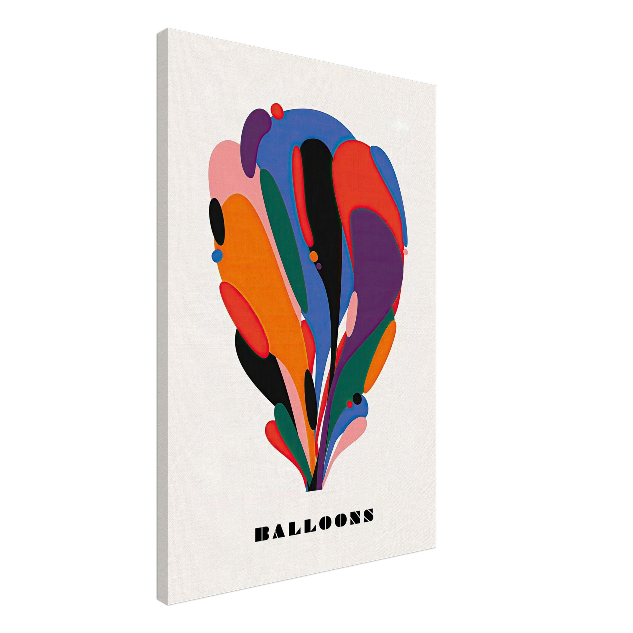 Abstract Balloon Art canvas print featuring vibrant colors and modern design, perfect for elevating any living space.