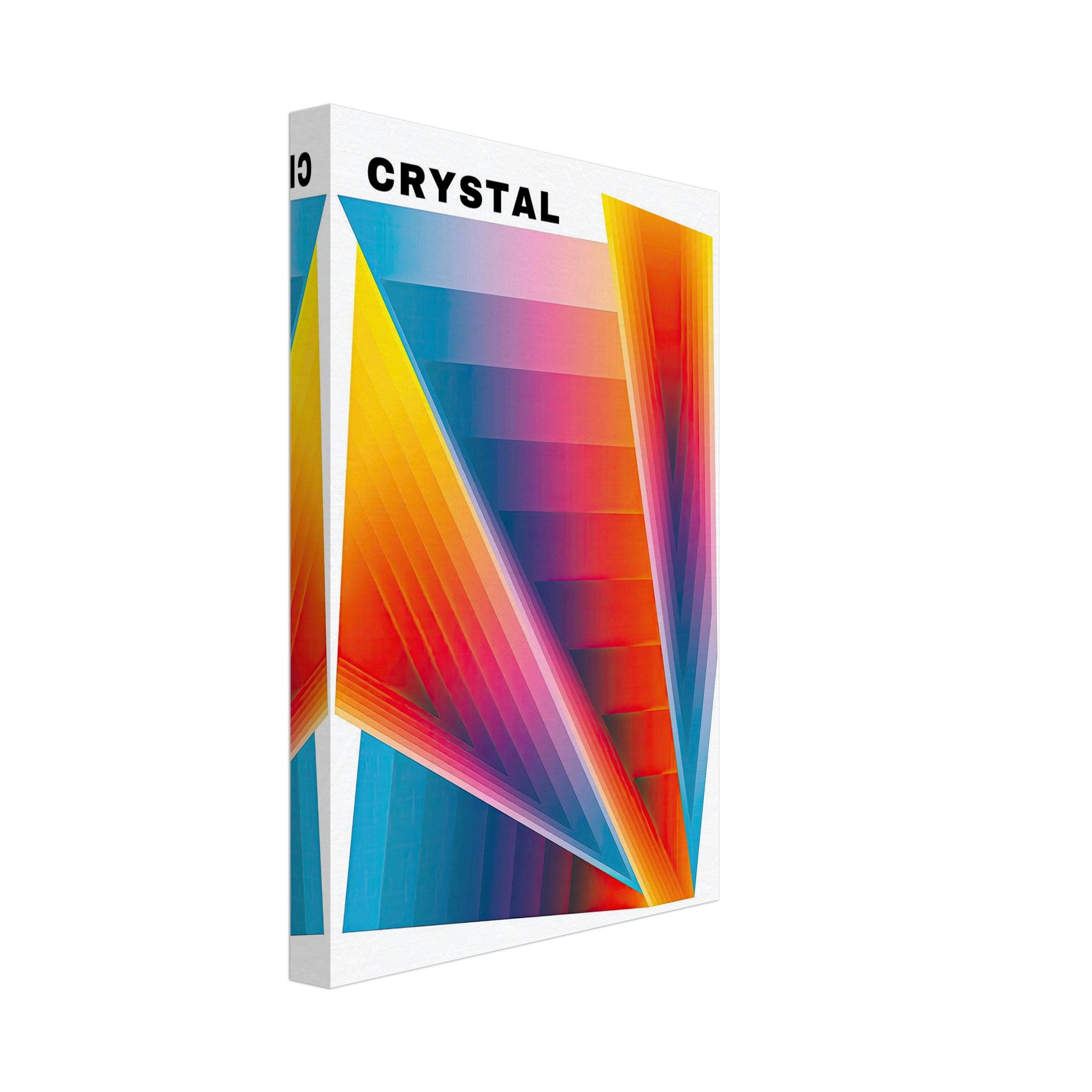 Crystal Abstract Art canvas print featuring vibrant colors and geometric shapes, perfect for modern home decor.