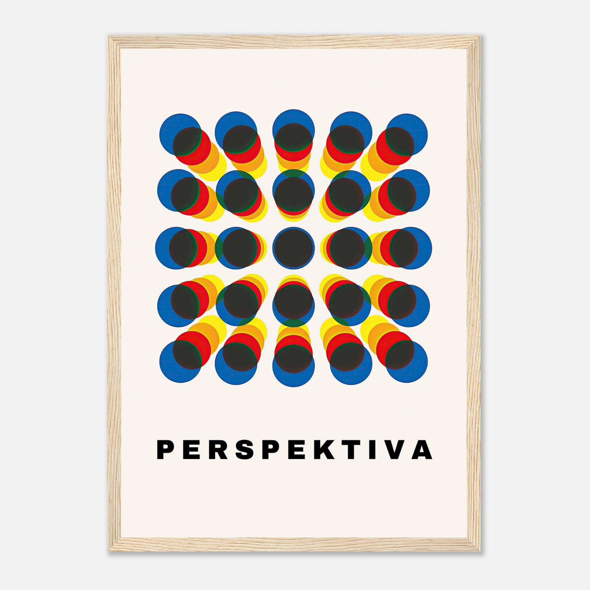Perspective Abstract Art framed print featuring bold geometric pattern with vibrant colors in an eye-catching design.