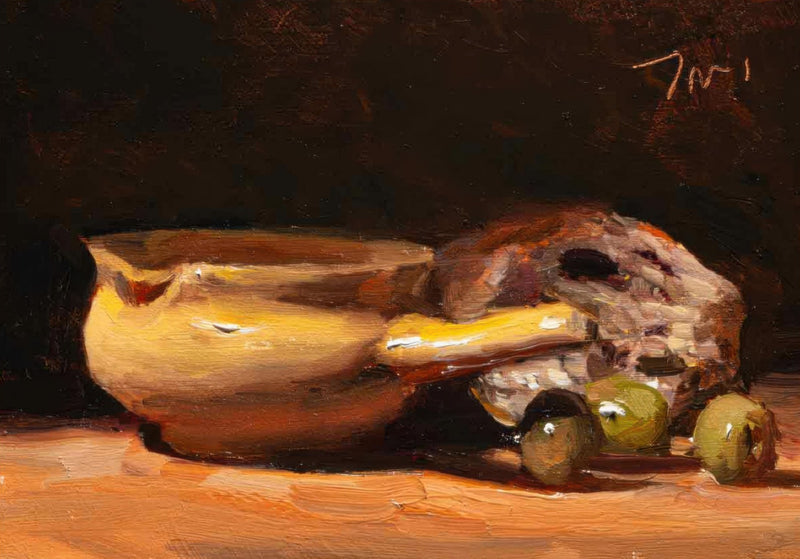 Bol avec Pain et Olives