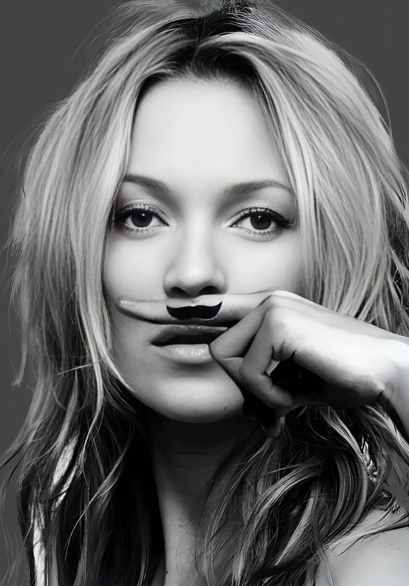 Kate Moss Mustache