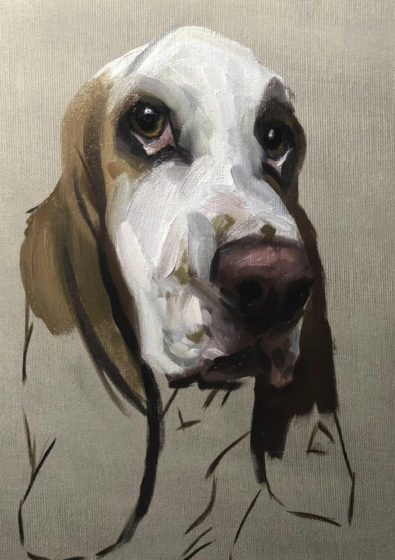Basset Hound Hund Gemälde