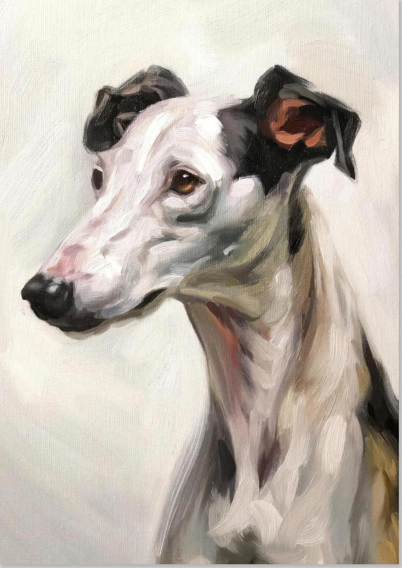 Greyhound Hund Gemälde