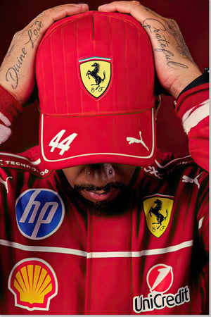 Lewis Hamilton - 44 Rote Ferrari Mütze