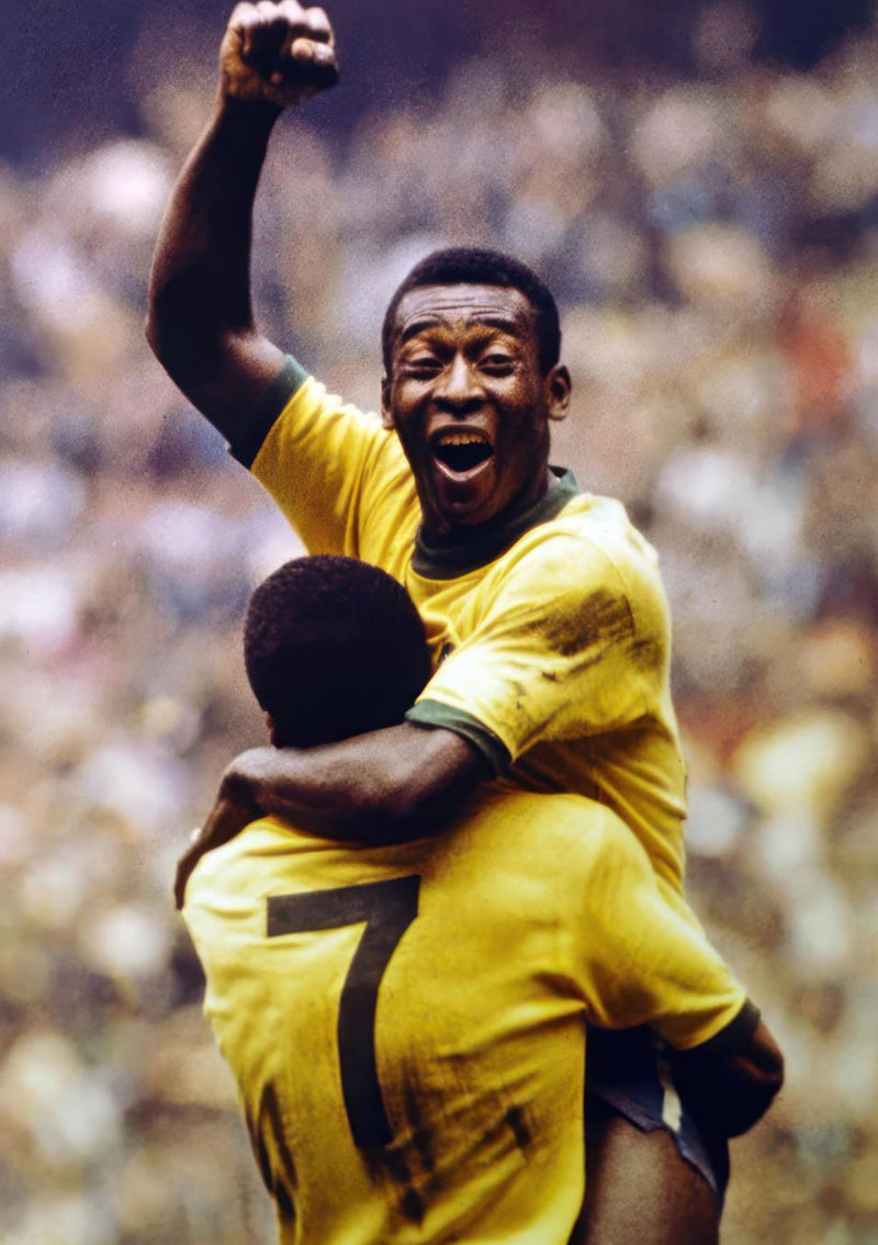 Célébration de Pelé - Coupe du Monde 1970 Brésil contre Italie