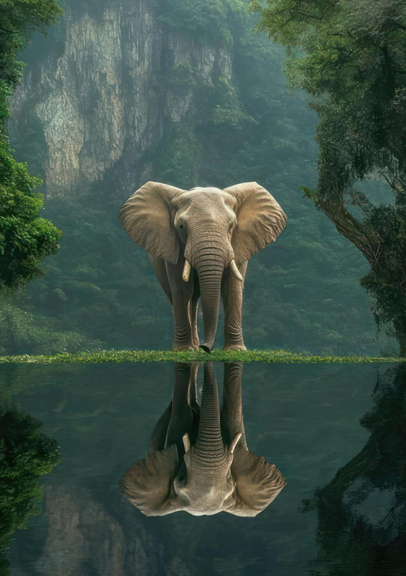Dschungel-Elefant-Porträt