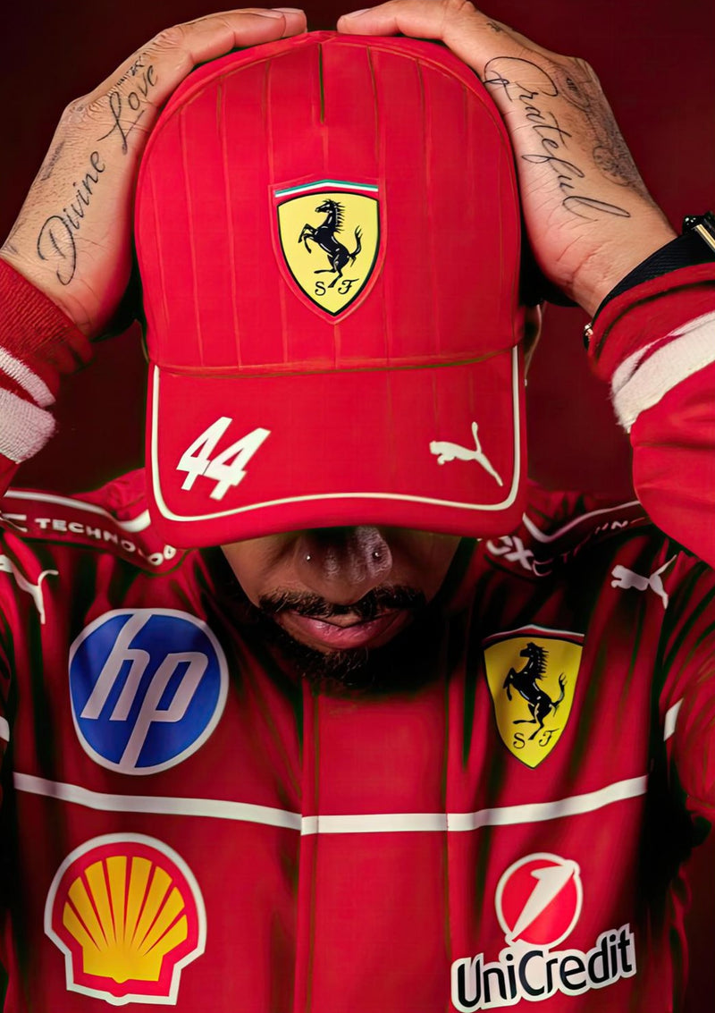 Lewis Hamilton - 44 Rote Ferrari Mütze