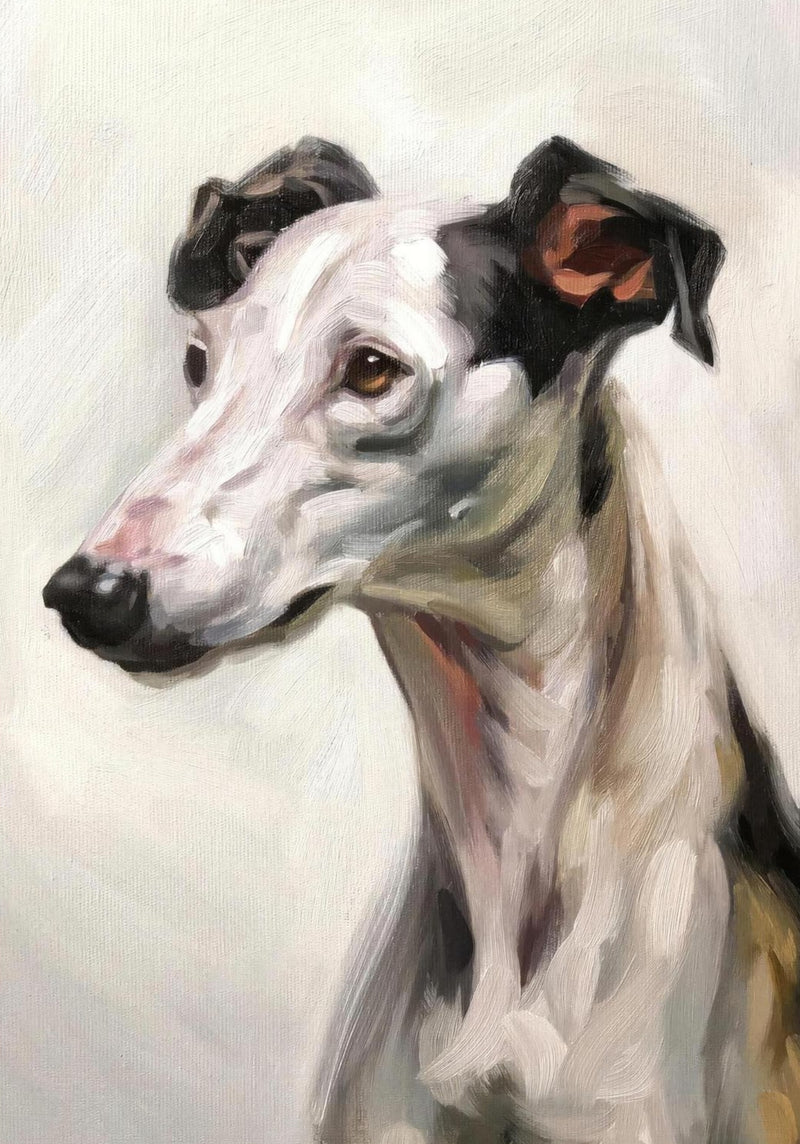 Greyhound Hund Gemälde