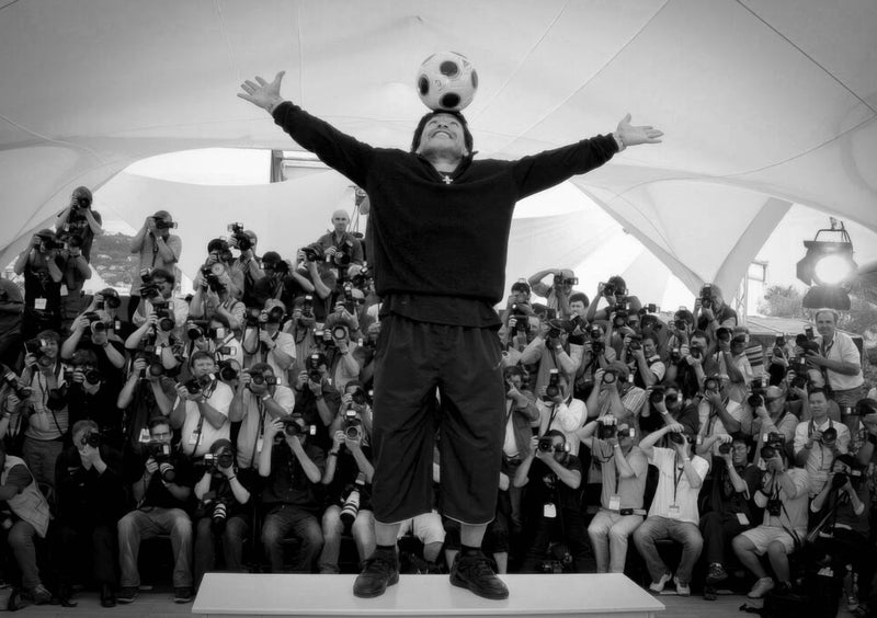 Diego Maradona Cannes (2008) - Schwarzweißfotografie