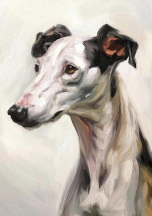 Greyhound Hund Gemälde
