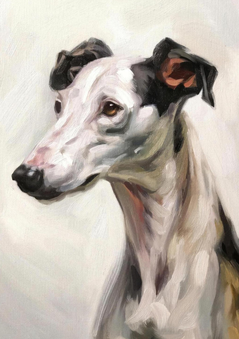 Greyhound Hund Gemälde