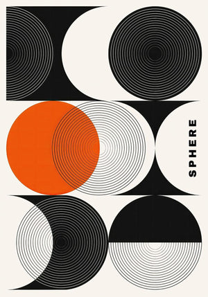 Abstract Geometric Sphere Art