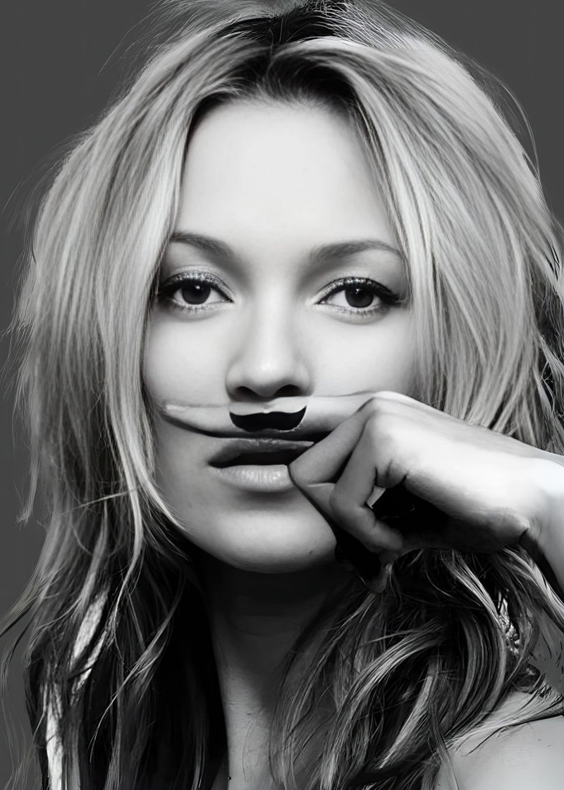 Kate Moss Mustache