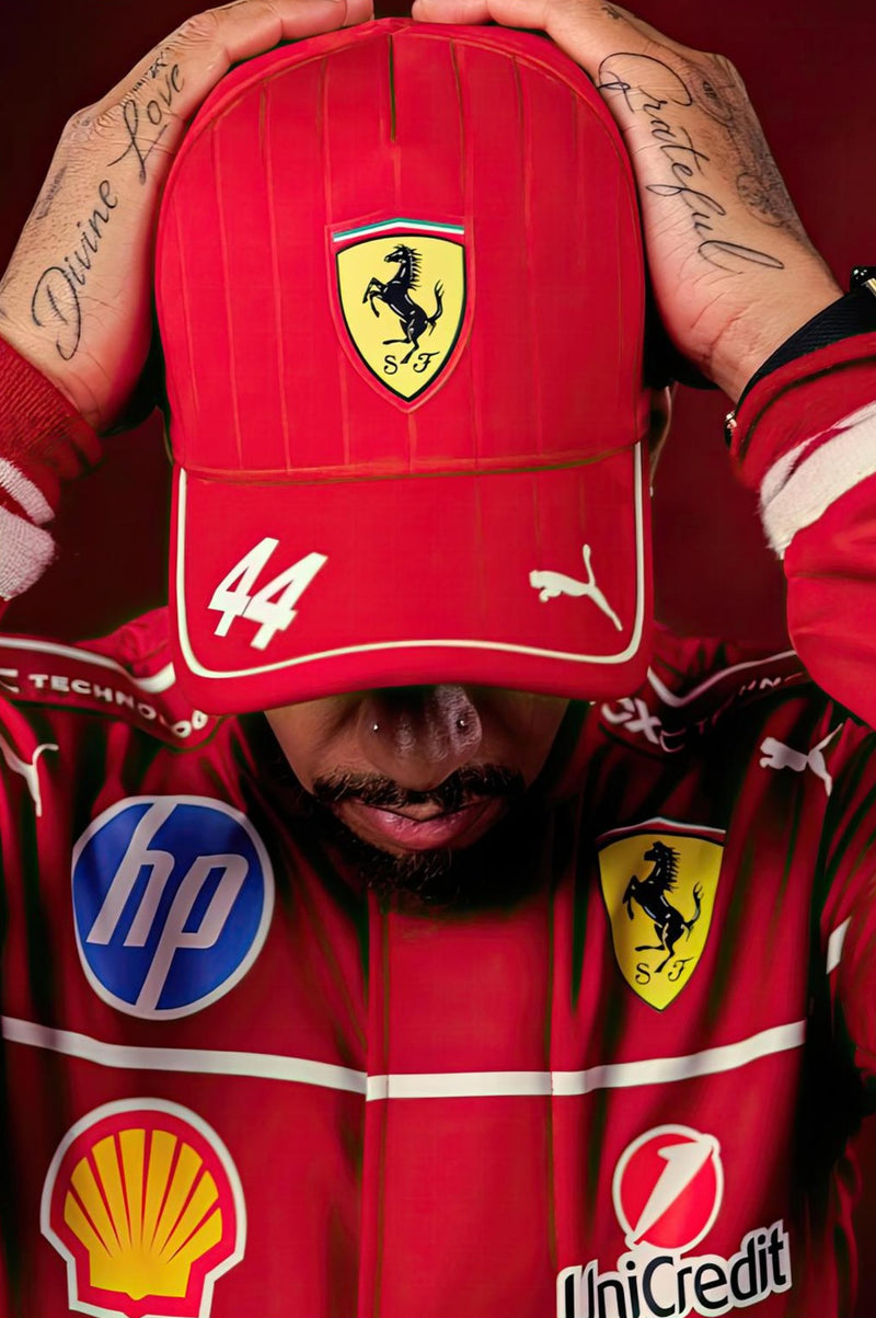 Lewis Hamilton - 44 Rote Ferrari Mütze
