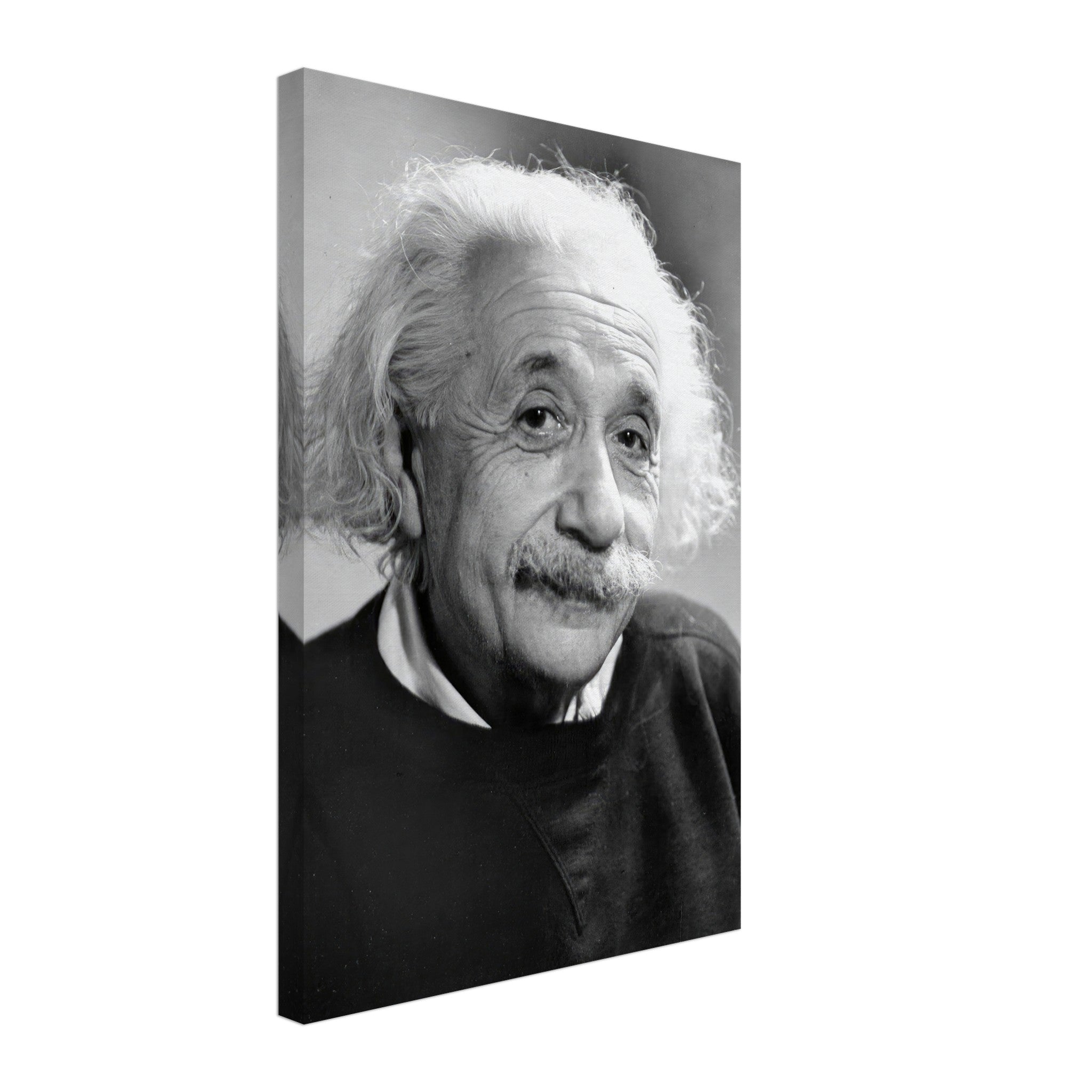 Black and white canvas print of Albert Einstein from 1946, showcasing the physicist's wisdom and curiosity.