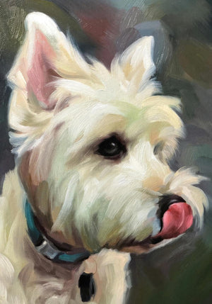 Dipinto di cane Westie