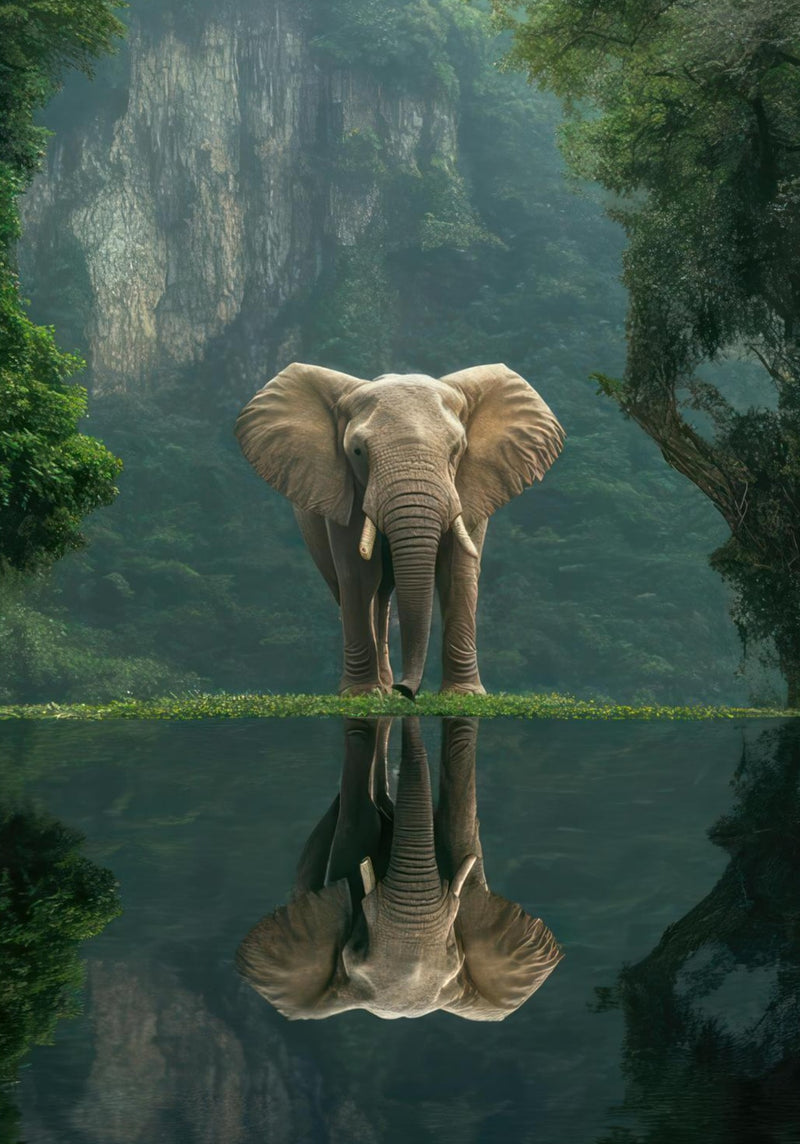 Dschungel-Elefant-Porträt
