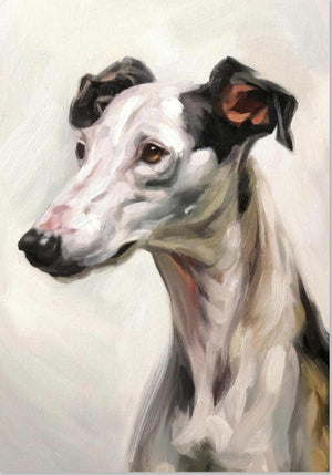 Greyhound Hund Gemälde