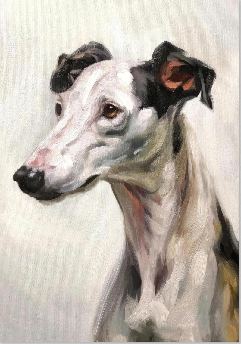 Greyhound Hund Gemälde