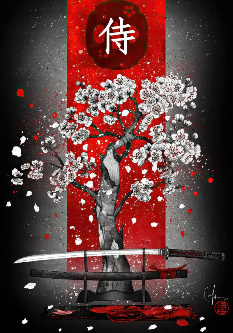 Cherry Blossoms & Katana