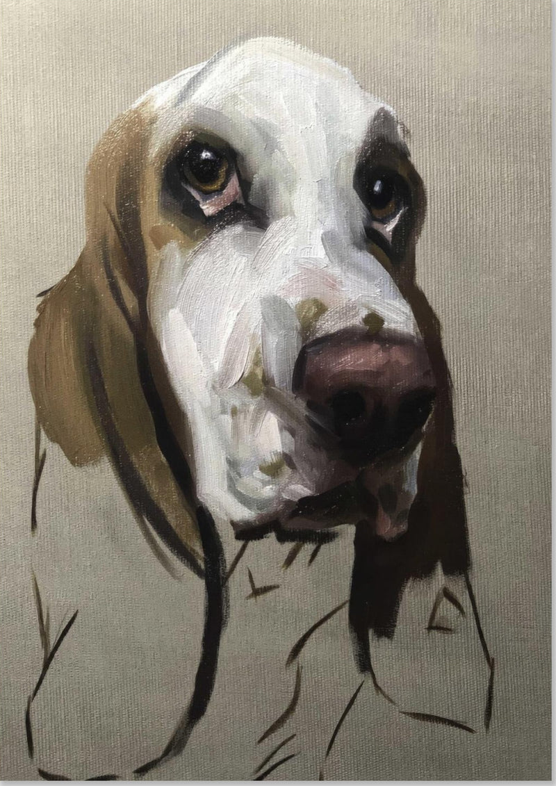 Basset Hound Hund Gemälde