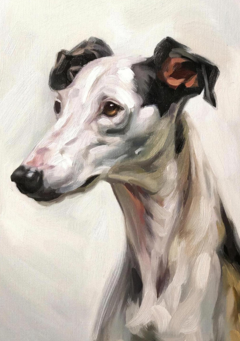 Greyhound Hund Gemälde
