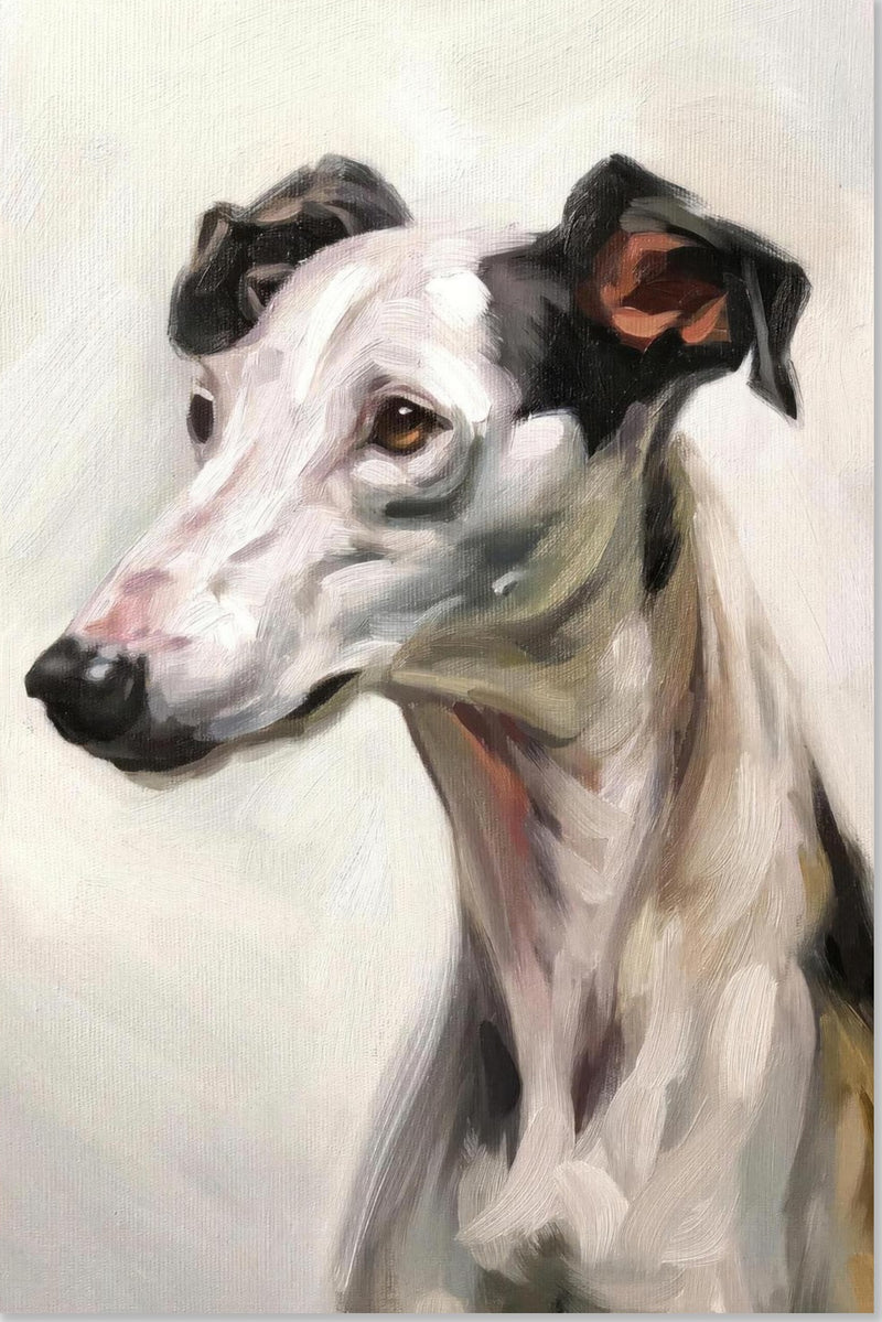 Greyhound Hund Gemälde