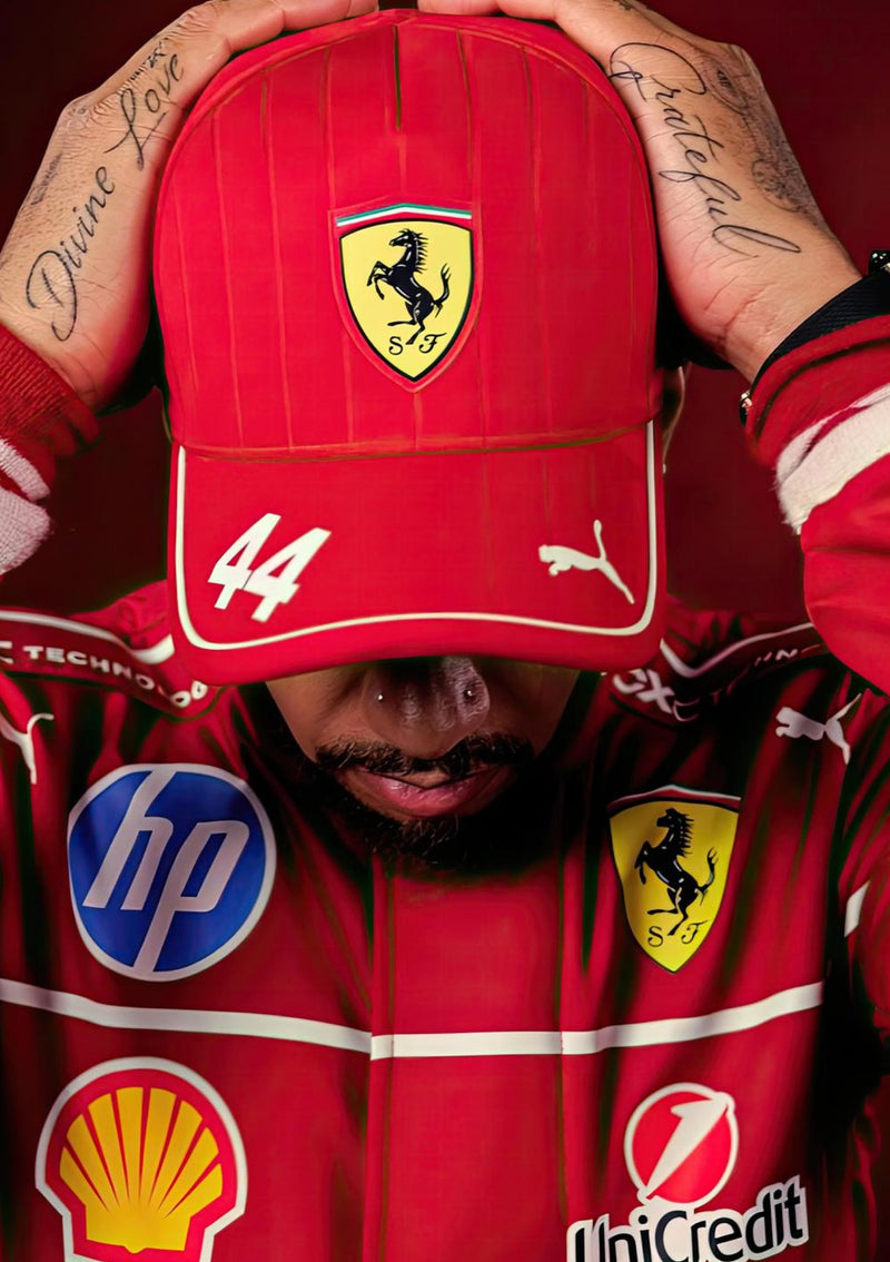 Lewis Hamilton - 44 Rote Ferrari Mütze