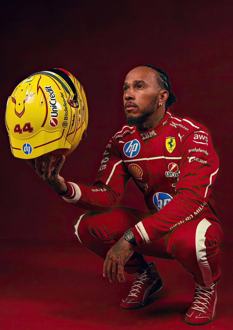 Lewis Hamilton - 44 Ferrari Helm