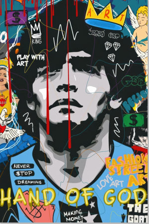 Diego Maradona Arte Pop Vintage